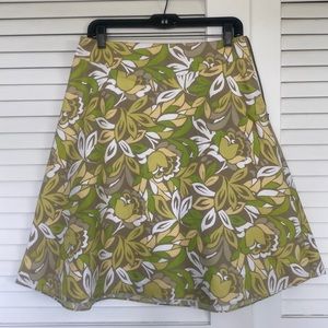 Sigrid Olsen A-lined floral skirt.